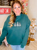 Green Christmas Tree Embroidered Sweatshirt - Whiskey Skies - SUNKISSED COCONUT