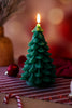 Green Light Up Christmas Tree Candle - Whiskey Skies - RAZ IMPORTS