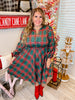 Green Plaid Long Sleeve Dress - Whiskey Skies - SHE + SKY