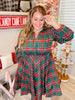 Green Plaid Long Sleeve Dress - Whiskey Skies - SHE + SKY