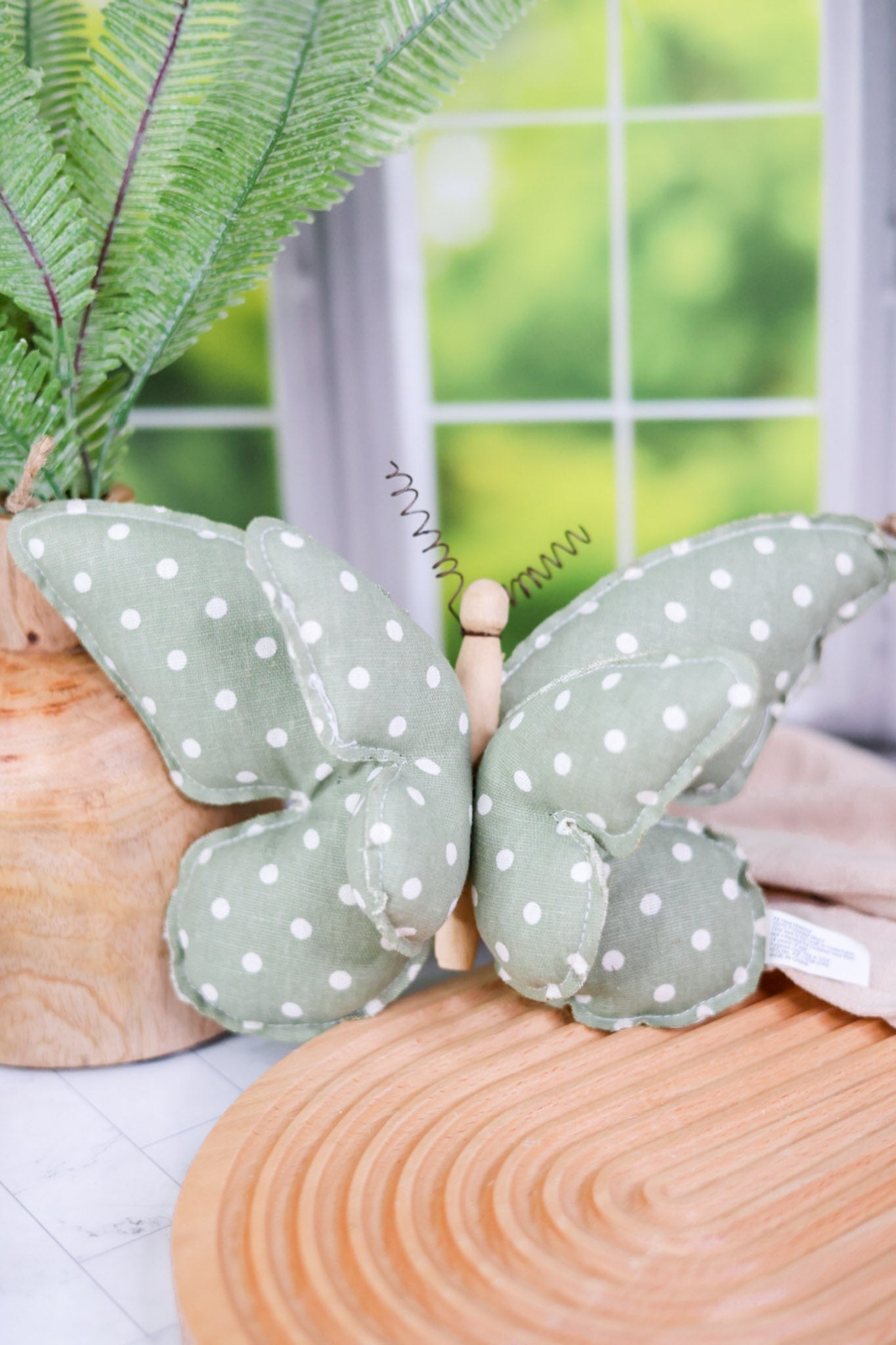 Green Polka Dot Plush Butterfly Stack - Whiskey Skies - WT COLLECTION