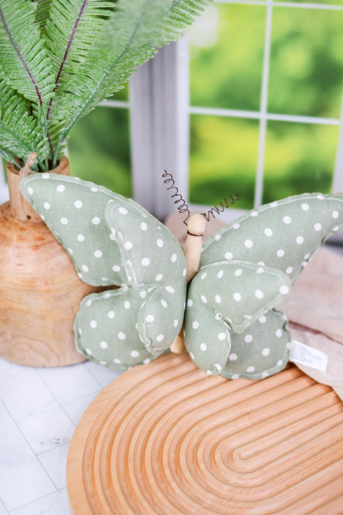 Green Polka Dot Plush Butterfly Stack - Whiskey Skies - WT COLLECTION