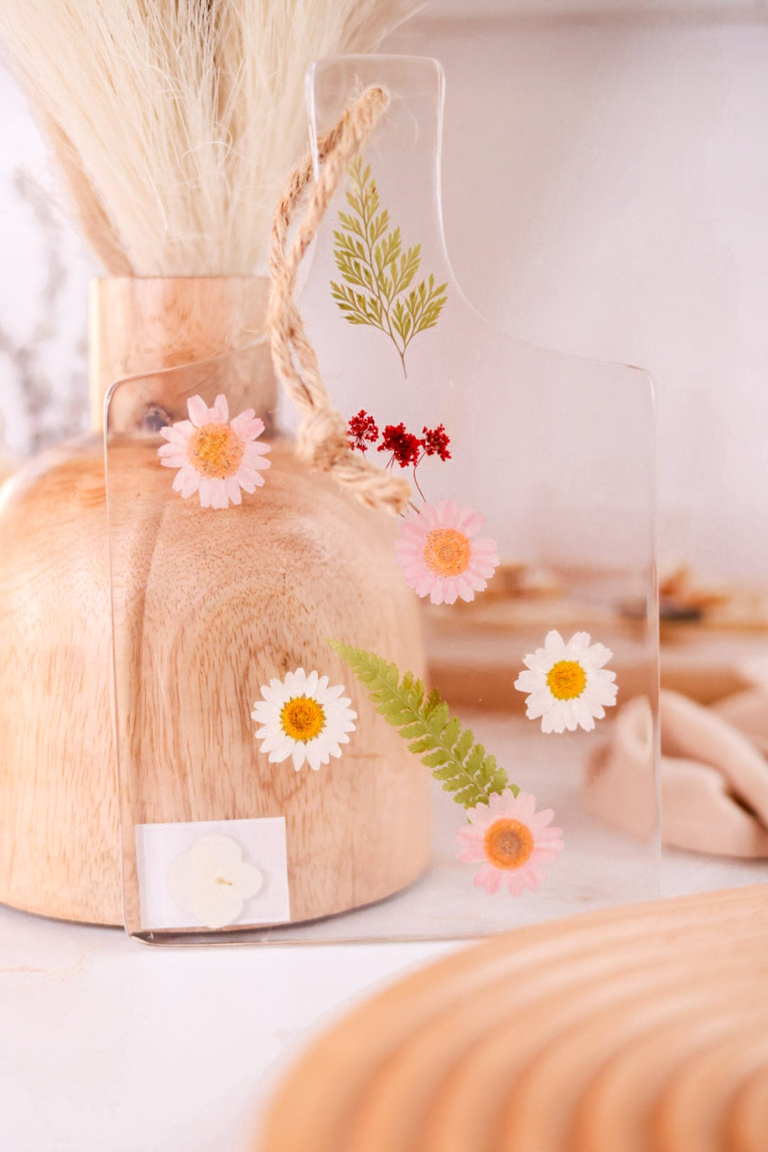 Green Pressed Flower Board - Whiskey Skies - MUD PIE