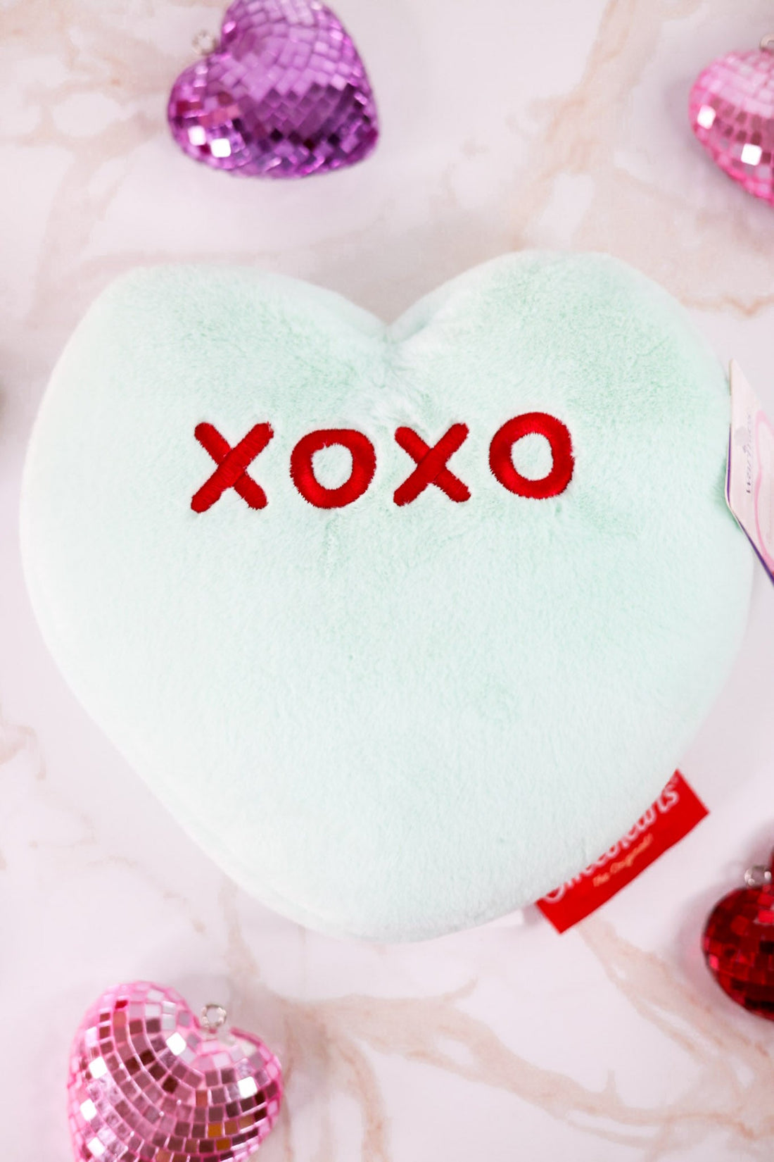 Green "XOXO" Licensed Conversation Heart Warmie - Whiskey Skies - WARMIES