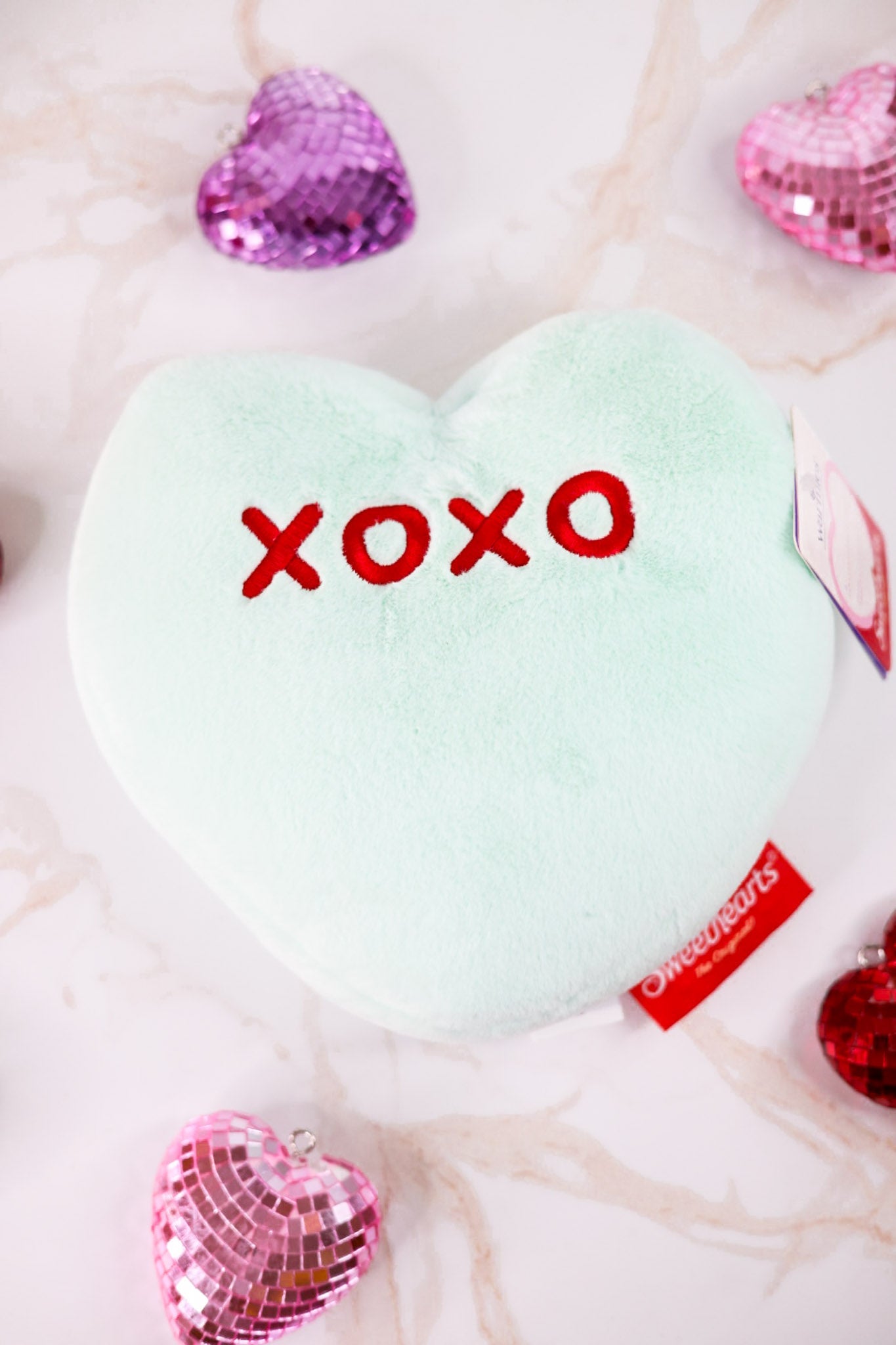 Green "XOXO" Licensed Conversation Heart Warmie - Whiskey Skies - WARMIES
