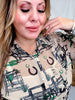 Greener Pastures Long Sleeve Button Down Western Top - Whiskey Skies - 2 FLY CO.
