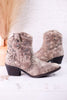 Grey Bonnie Ankle Boots - Whiskey Skies - VERY G