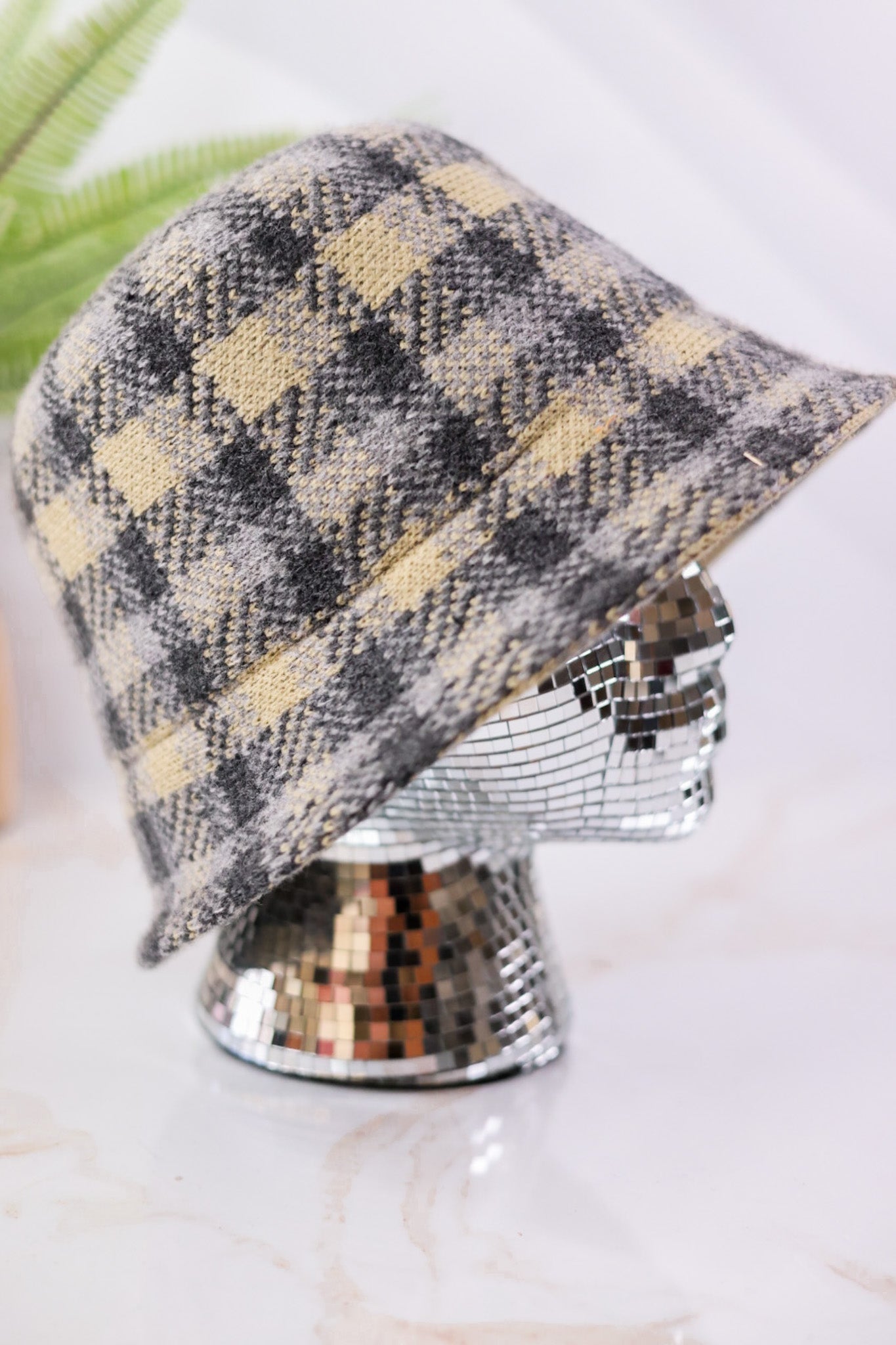 Grey Plaid Checkered Bucket Hat - Whiskey Skies - SAN DIEGO HAT COMPANY