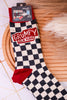 "Grumpy Old Man" Men's Crew Socks - Whiskey Skies - BLUE Q