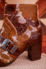 Hair - On Hide Boots with Turquoise Buckle Detail - Whiskey Skies - MYRA BAGS