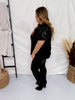 Halloween Bow Sequin Puff Sleeve Top - Whiskey Skies - SOUTHERN GRACE