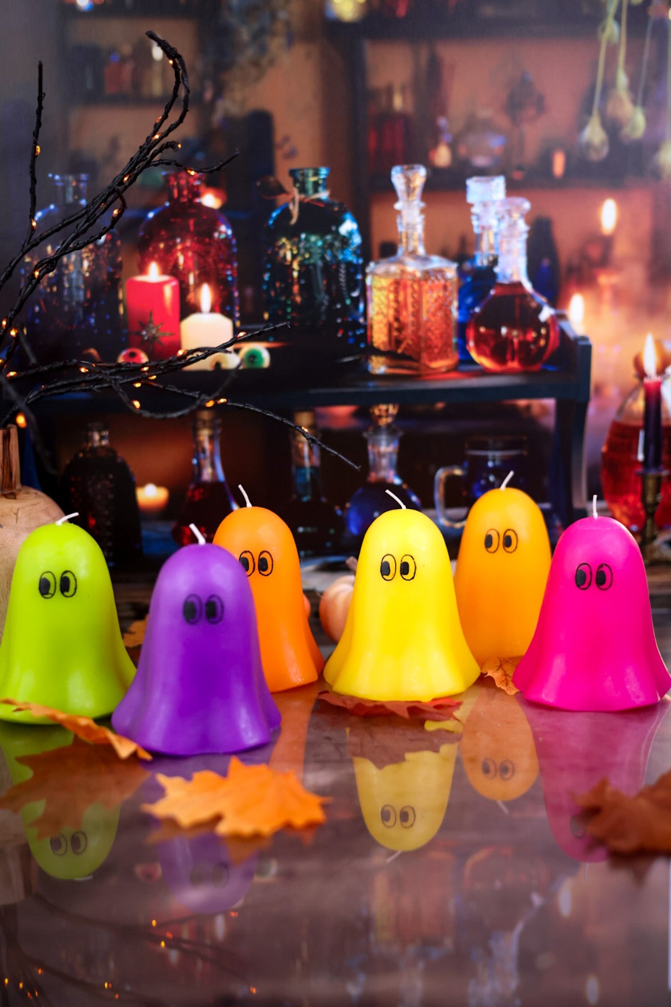 Halloween Ghost Candles (6 Colors) - Whiskey Skies - ONE HUNDRED 80 DEGREES