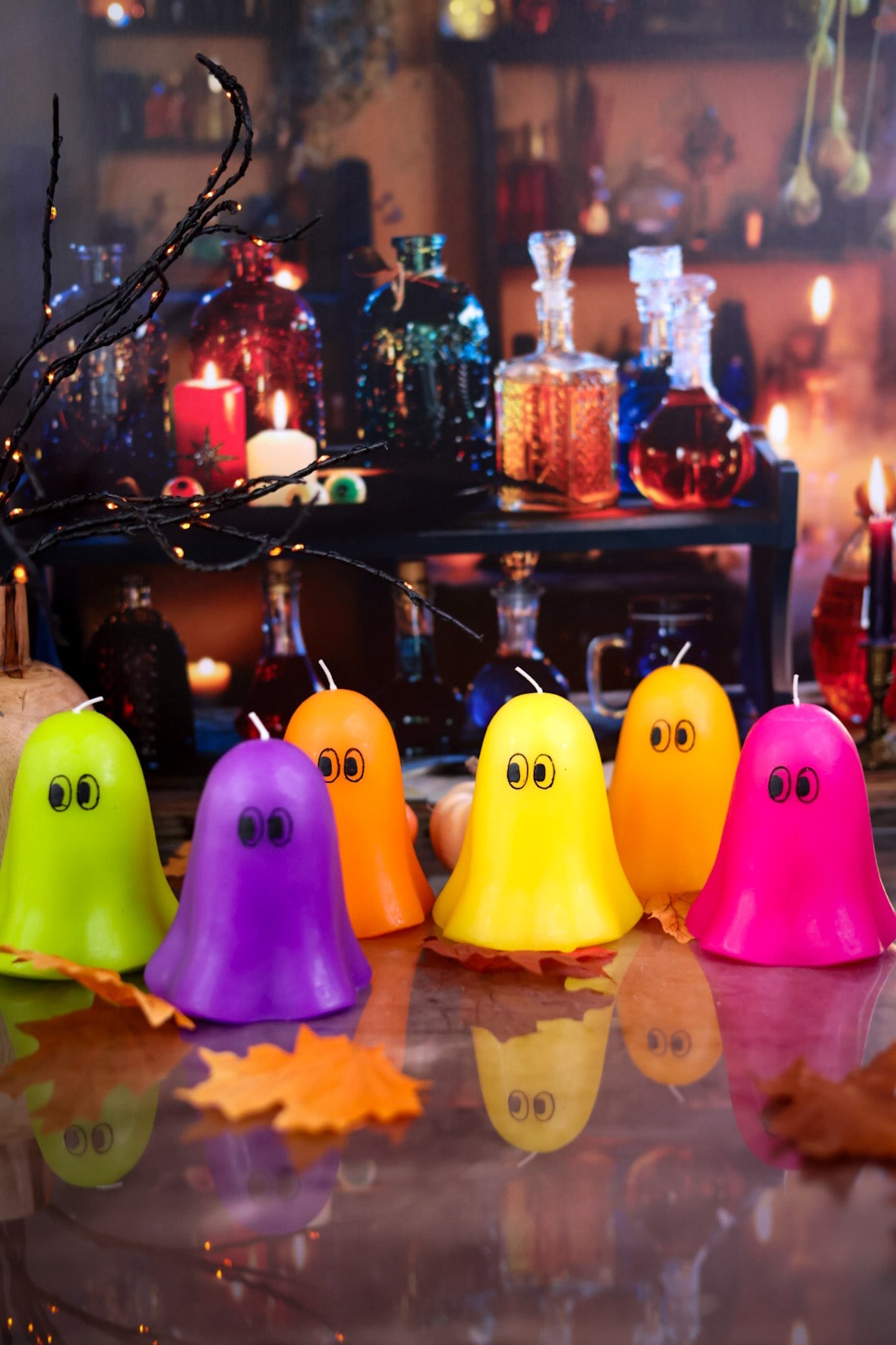 Halloween Ghost Candles (6 Colors) - Whiskey Skies - ONE HUNDRED 80 DEGREES