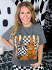Halloween Highland Cow & Ghost Short Sleeve Graphic Tee - Whiskey Skies - GLAIME