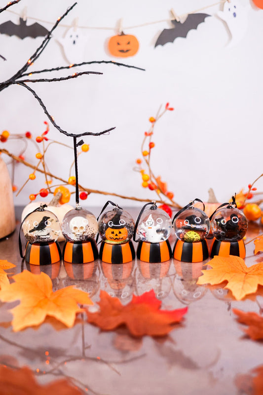 Halloween Mini Water Globe Ornaments (6 Variants) - Whiskey Skies - ONE HUNDRED 80 DEGREES