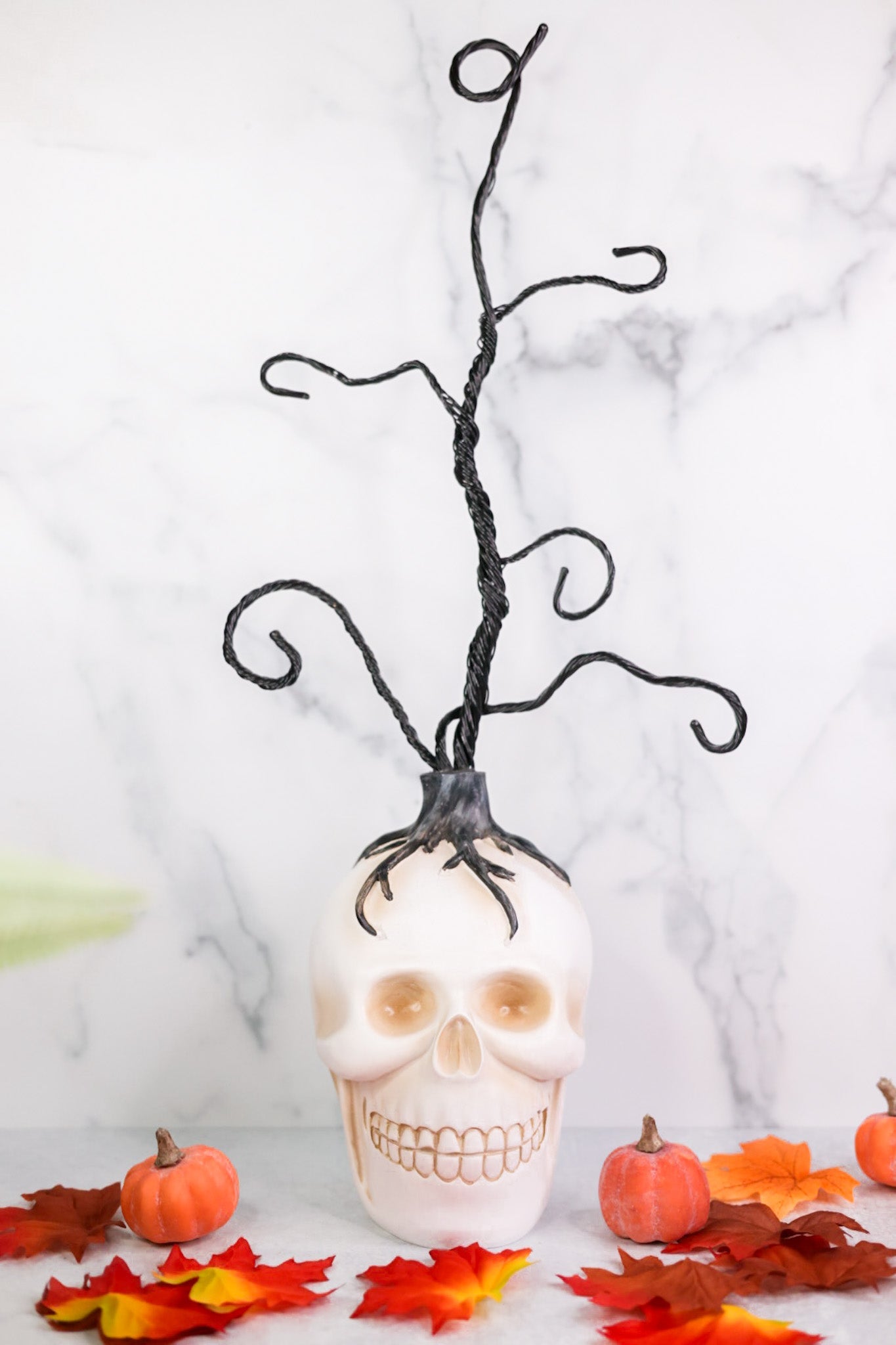 Halloween Resin Skull Tree Display - Whiskey Skies - K&K INTERIORS