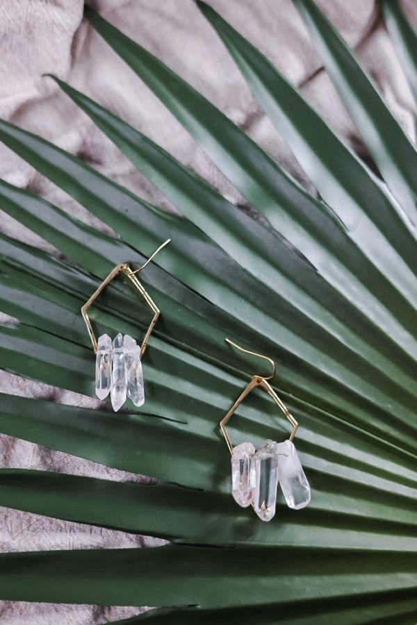 Hammered Gold Earrings - Whiskey Skies - LESLIE CURTIS JEWLERY DESIGNS