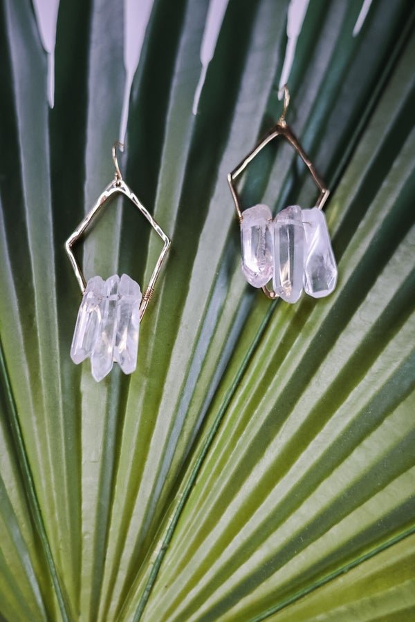 Hammered Gold Earrings - Whiskey Skies - LESLIE CURTIS JEWLERY DESIGNS