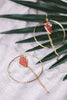 Hammered Gold Hoop Earrings - Whiskey Skies - LESLIE CURTIS JEWLERY DESIGNS
