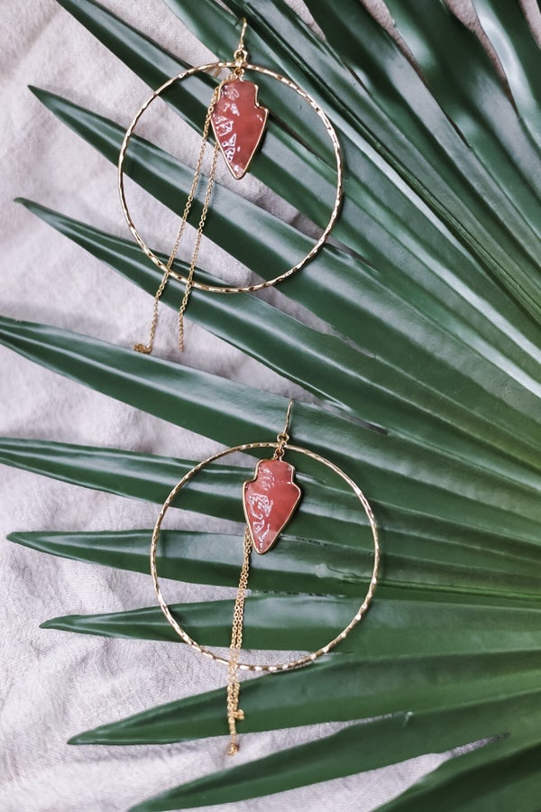 Hammered Gold Hoop Earrings - Whiskey Skies - LESLIE CURTIS JEWLERY DESIGNS