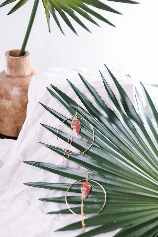Hammered Gold Hoop Earrings - Whiskey Skies - LESLIE CURTIS JEWLERY DESIGNS