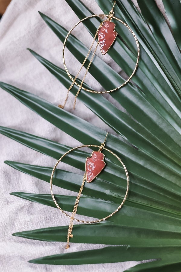 Hammered Gold Hoop Earrings - Whiskey Skies - LESLIE CURTIS JEWLERY DESIGNS
