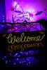 Hanging Neon "Welcome" Sign With Witch Broom - Whiskey Skies - SPECIAL T IMPORTS INC