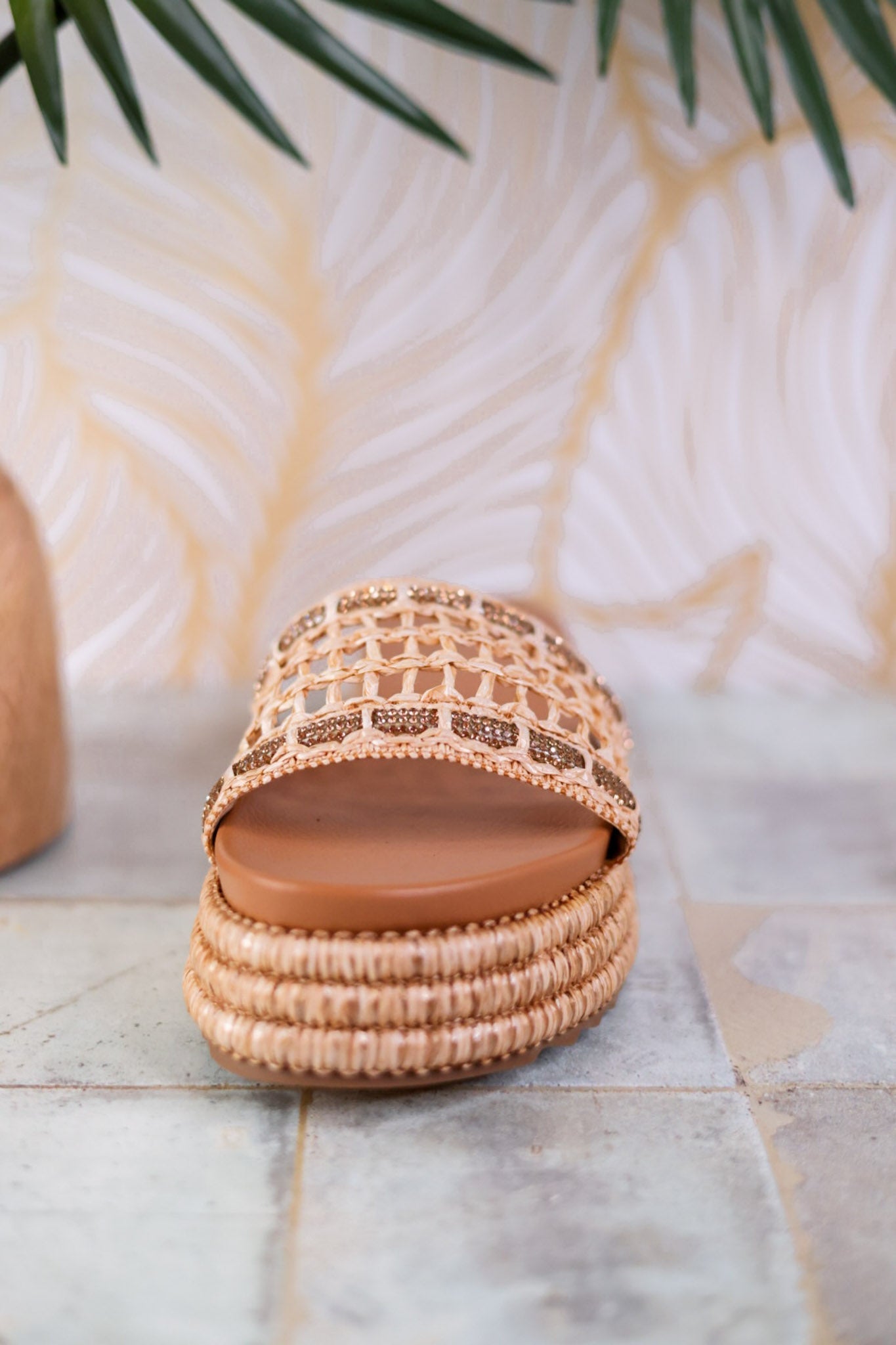 Hangover Raffia Platform Sandals - Whiskey Skies - CORKYS FOOTWEAR