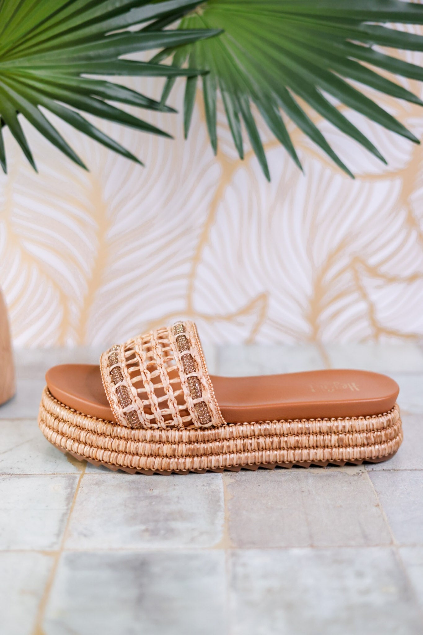 Hangover Raffia Platform Sandals - Whiskey Skies - CORKYS FOOTWEAR