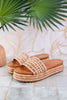 Hangover Raffia Platform Sandals - Whiskey Skies - CORKYS FOOTWEAR