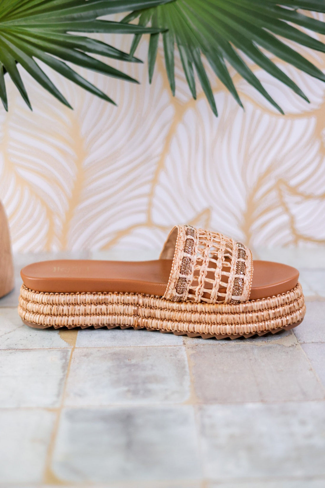 Hangover Raffia Platform Sandals - Whiskey Skies - CORKYS FOOTWEAR