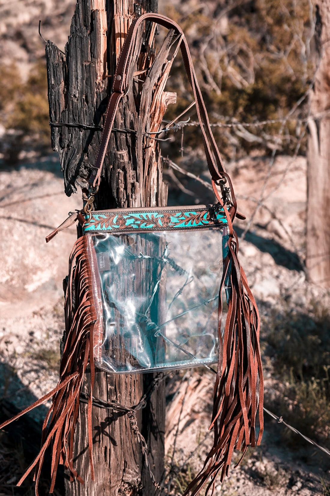 Hangy Tangy Clear Bag - Whiskey Skies - KHEMCHAND HANDICRAFT