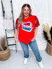 Happy Birthday America Graphic Tee with Sequin Sleeves - Whiskey Skies - SOUTHERN GRACE