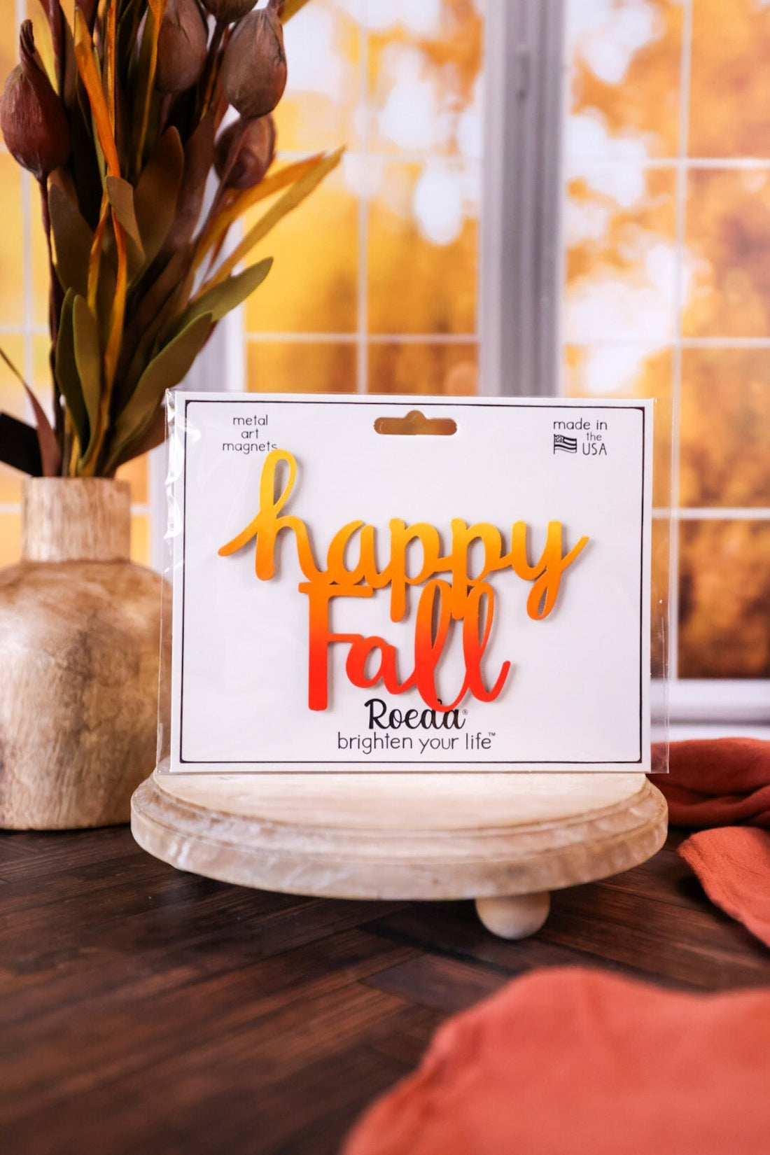 "Happy Fall" Magnet - Whiskey Skies - ROEDA STUDIO