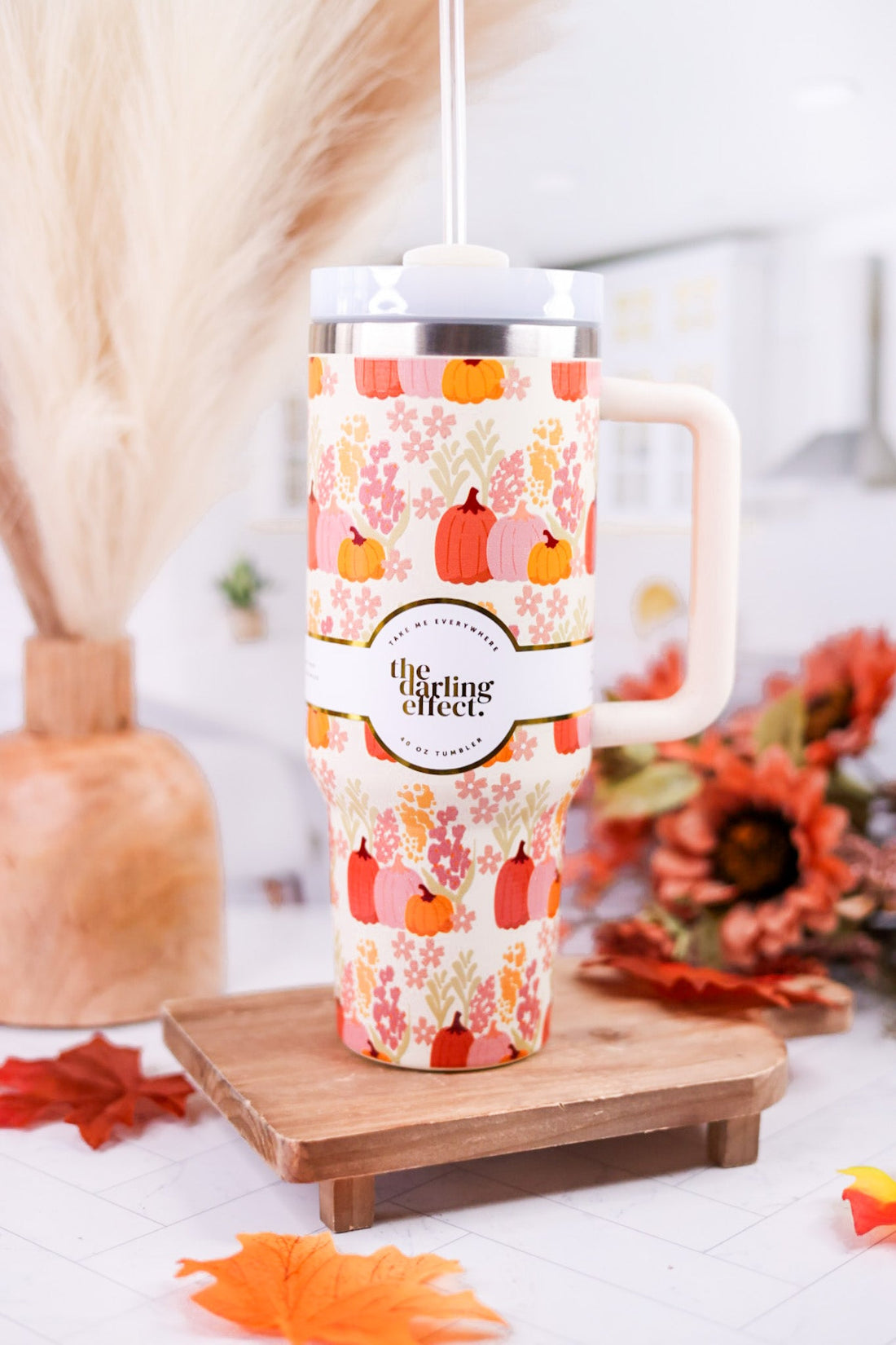 Harvest Blooms 40oz Tumbler - Whiskey Skies - THE DARLING EFFECT