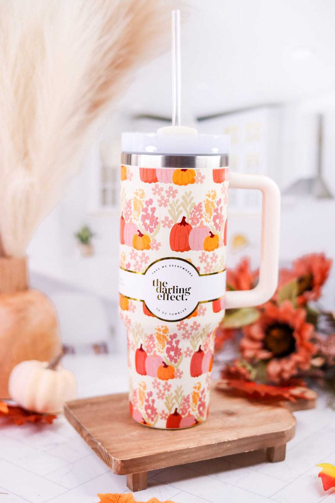 Harvest Blooms 40oz Tumbler - Whiskey Skies - THE DARLING EFFECT