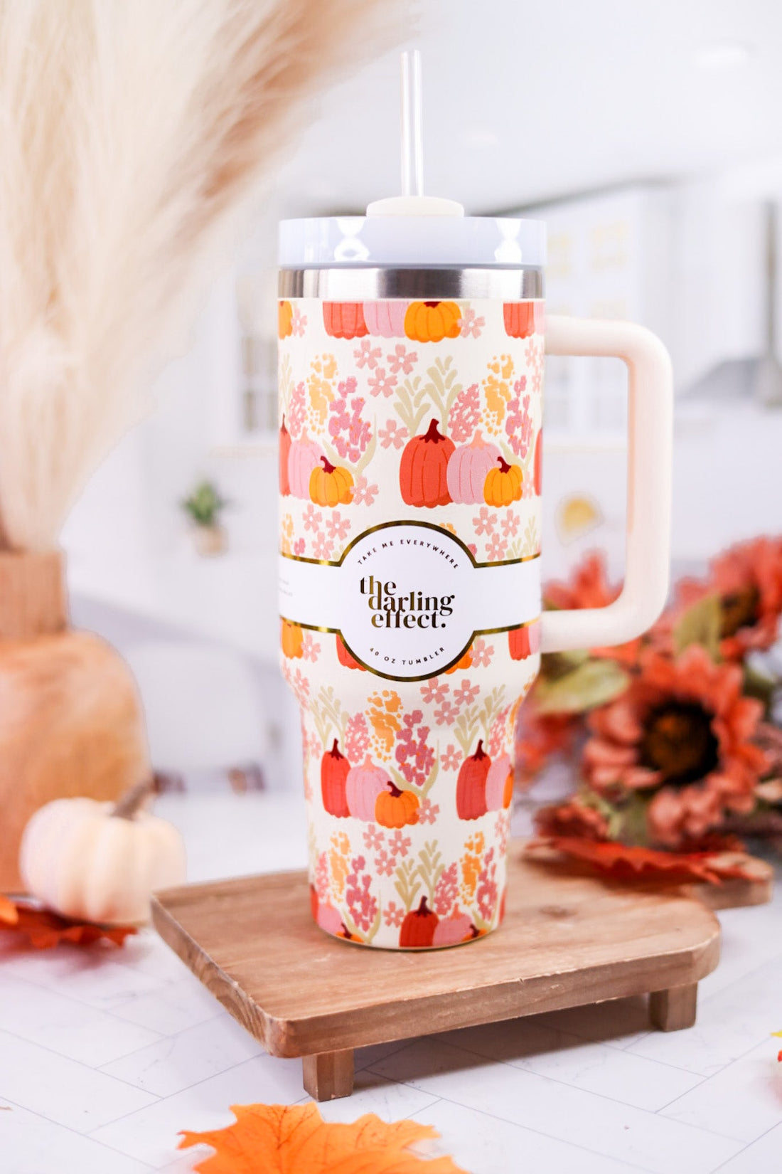 Harvest Blooms 40oz Tumbler - Whiskey Skies - THE DARLING EFFECT