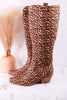 Hat's Off Leopard Wide Calf Boots - Whiskey Skies - CORKYS FOOTWEAR