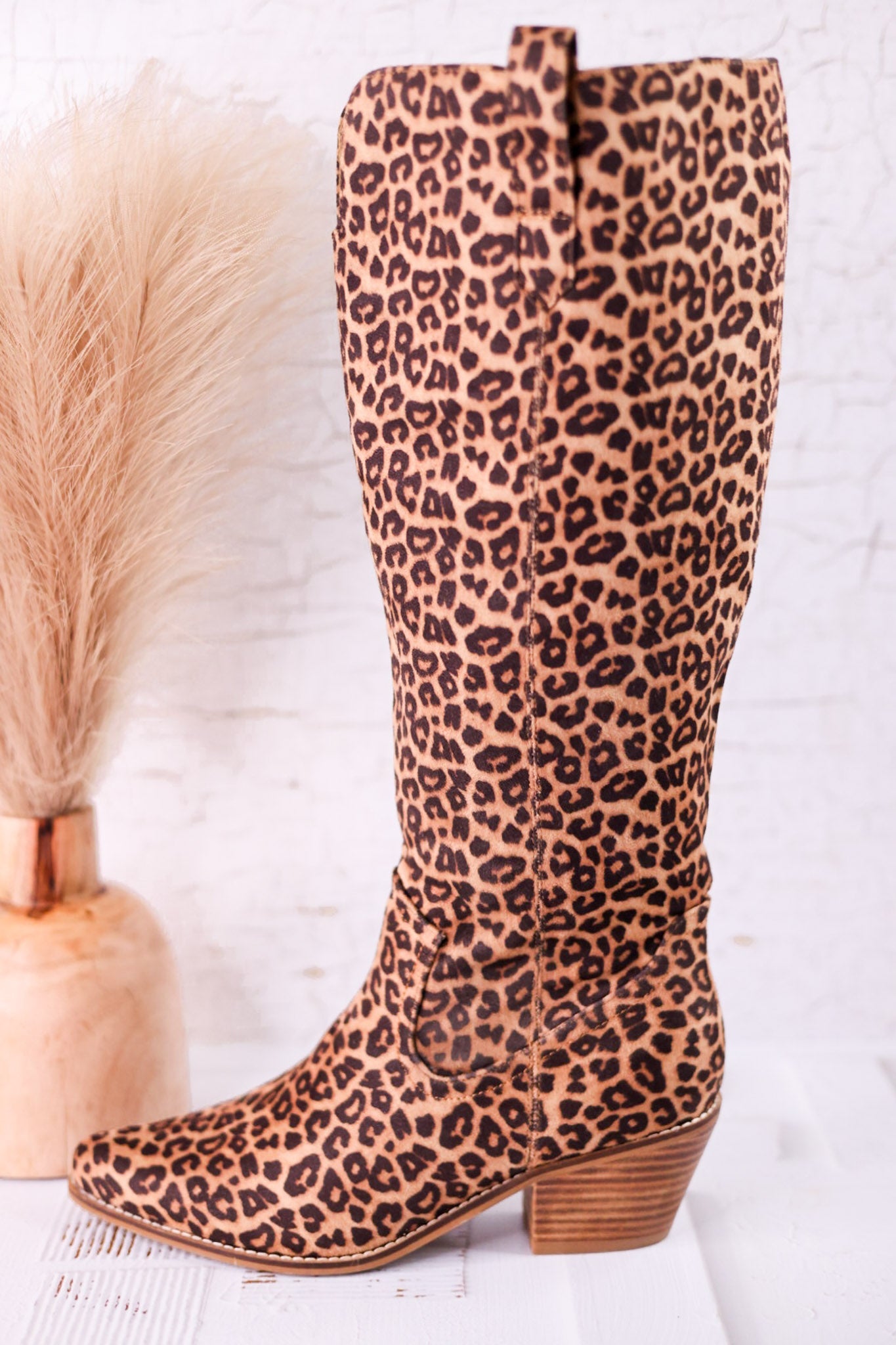 Hat's Off Leopard Wide Calf Boots - Whiskey Skies - CORKYS FOOTWEAR