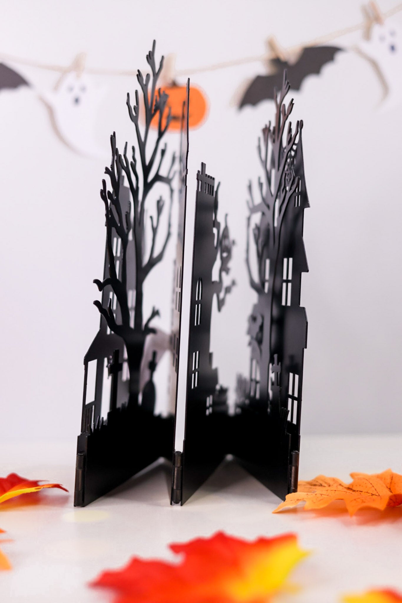 Haunted Graveyard Folding Silhouette Stand - Whiskey Skies - SPECIAL T IMPORTS INC