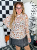 Hauntin' The Range Western Ghost Long Sleeve Mesh Top - Whiskey Skies - STERLING KREEK