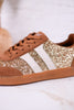 Heads Up Glitter Sneakers In Chestnut Brown - Whiskey Skies - CORKYS FOOTWEAR