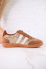 Heads Up Glitter Sneakers In Chestnut Brown - Whiskey Skies - CORKYS FOOTWEAR