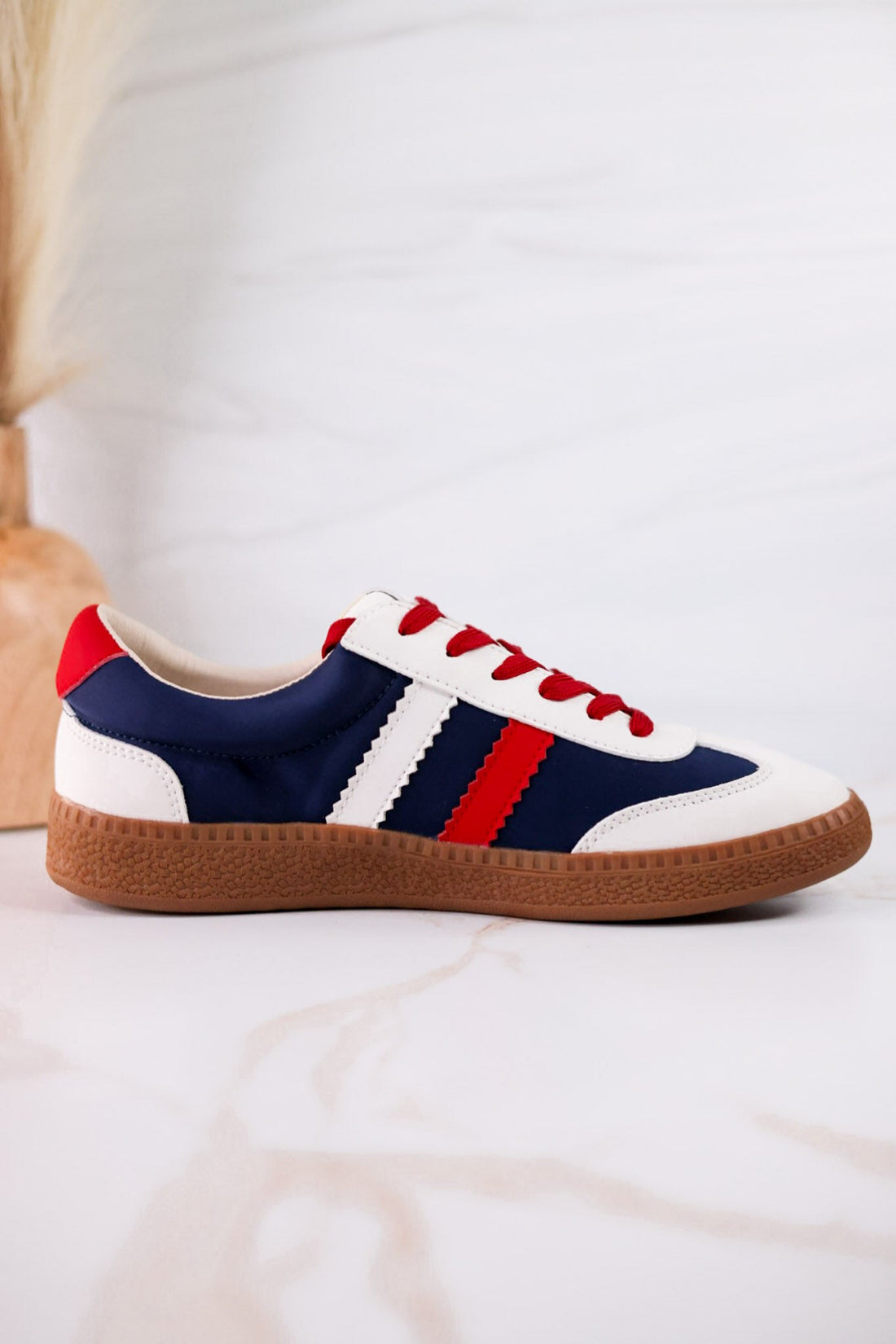 Heads Up Red White & Blue Sneakers - Whiskey Skies - CORKYS FOOTWEAR