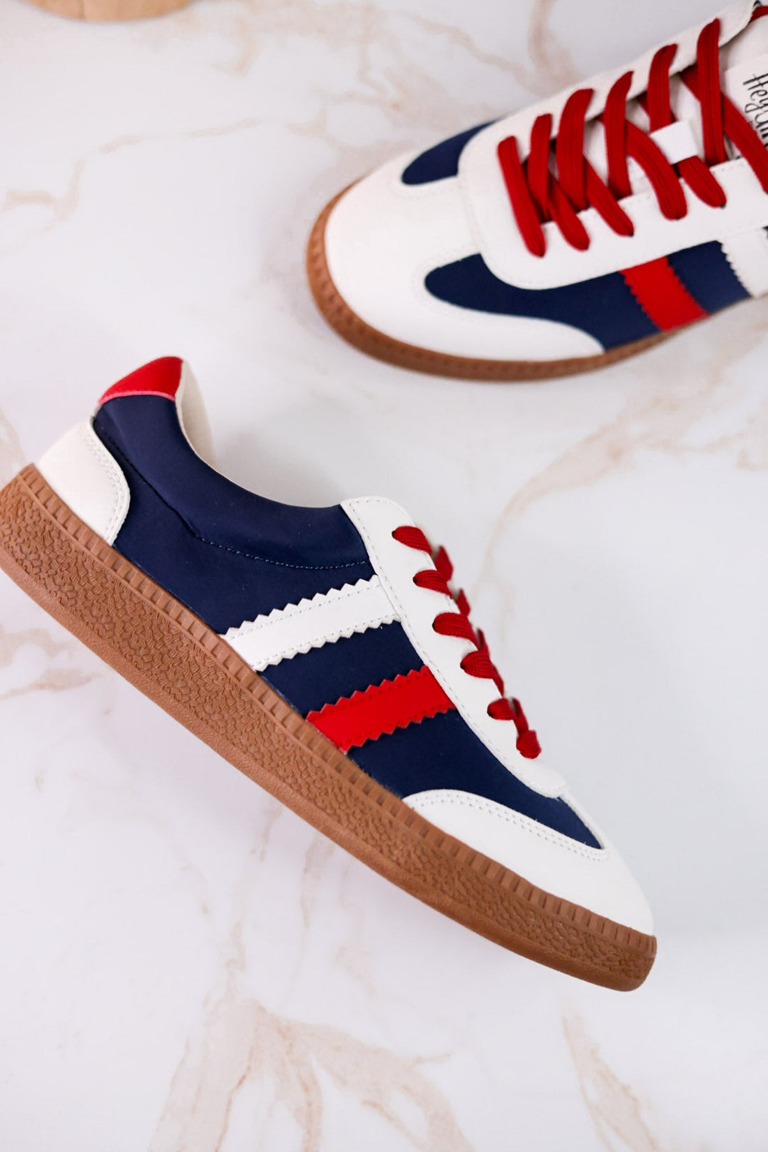 Heads Up Red White & Blue Sneakers - Whiskey Skies - CORKYS FOOTWEAR