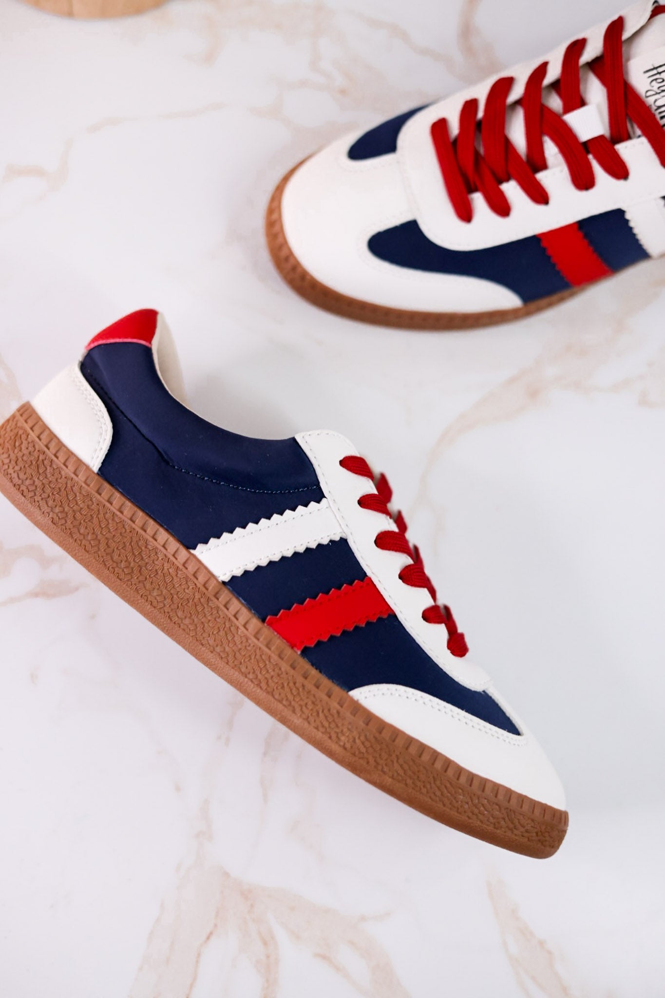 Heads Up Red White & Blue Sneakers - Whiskey Skies - CORKYS FOOTWEAR