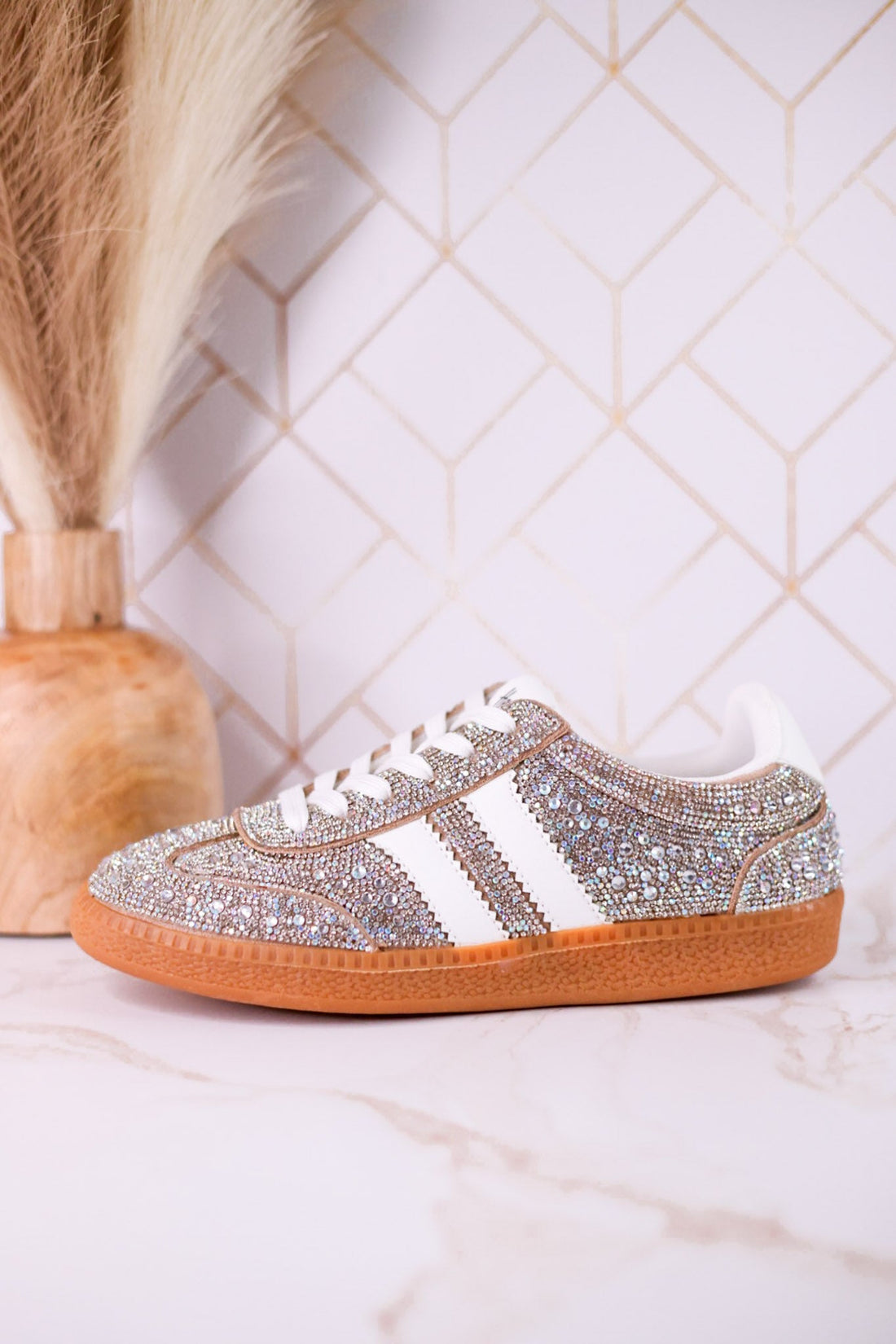 Heads Up Rhinestone Sneakers - Whiskey Skies - CORKYS FOOTWEAR