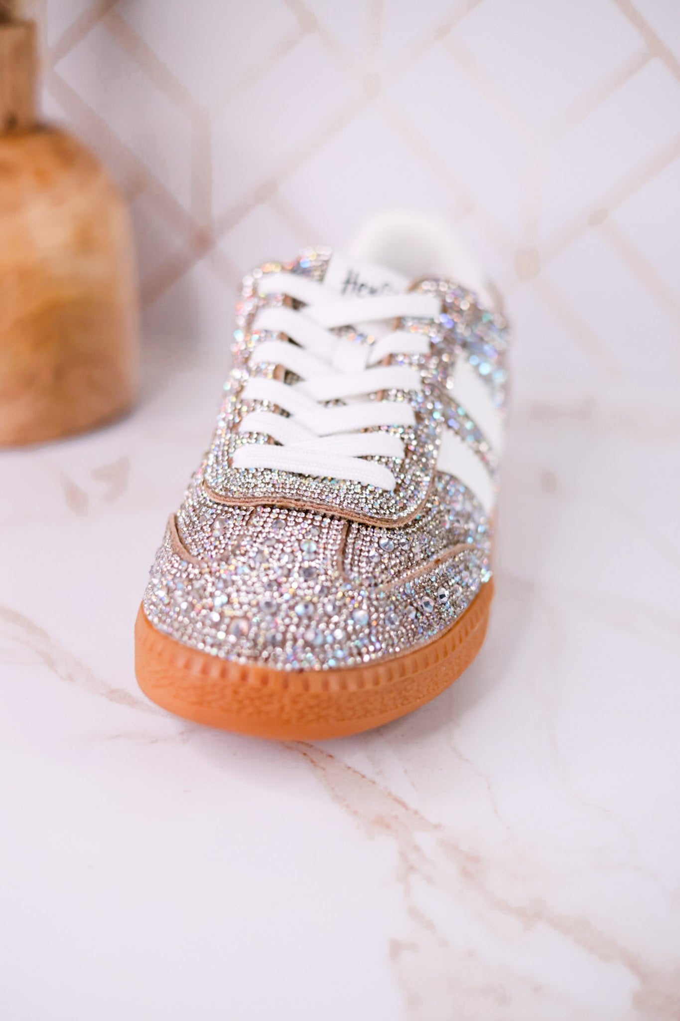 Heads Up Rhinestone Sneakers - Whiskey Skies - CORKYS FOOTWEAR