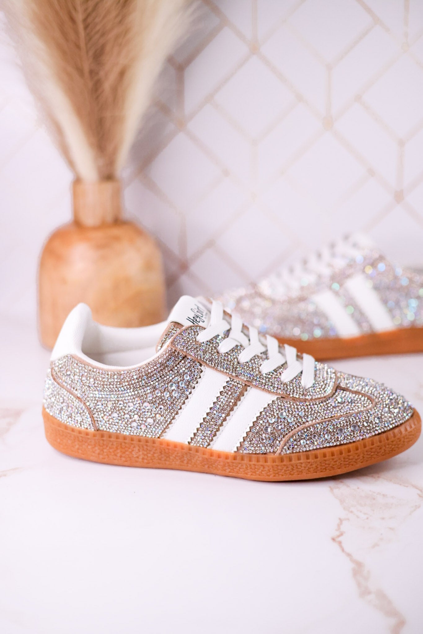 Heads Up Rhinestone Sneakers - Whiskey Skies - CORKYS FOOTWEAR