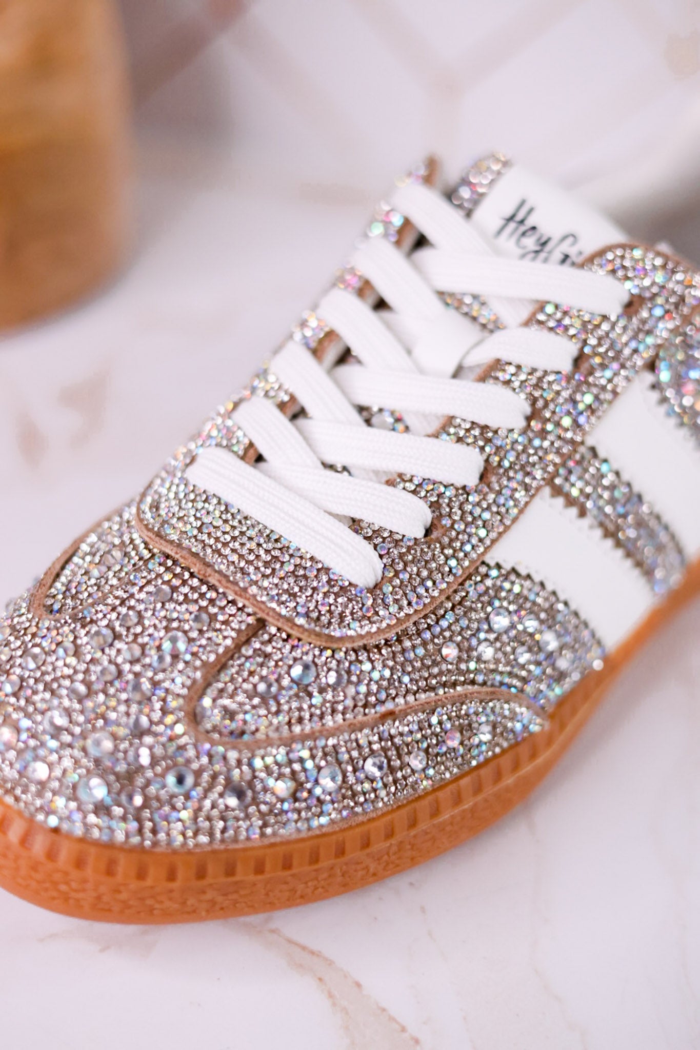 Heads Up Rhinestone Sneakers - Whiskey Skies - CORKYS FOOTWEAR